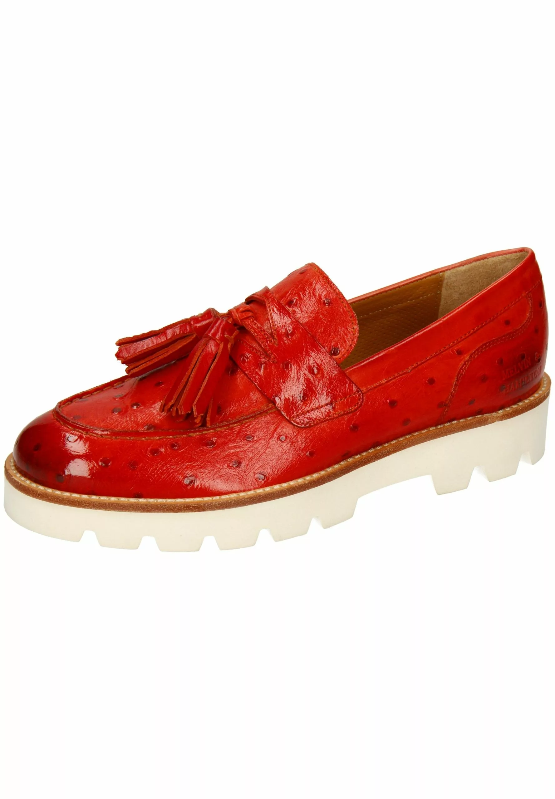 MELVIN & HAMILTON Jade 44 Vegas Ostrich Fiesta Collar - Instappers - Rood 4 MELVIN & HAMILTON Jade 44 Vegas Ostrich Fiesta Collar - Instappers - Rood - Afbeelding 2