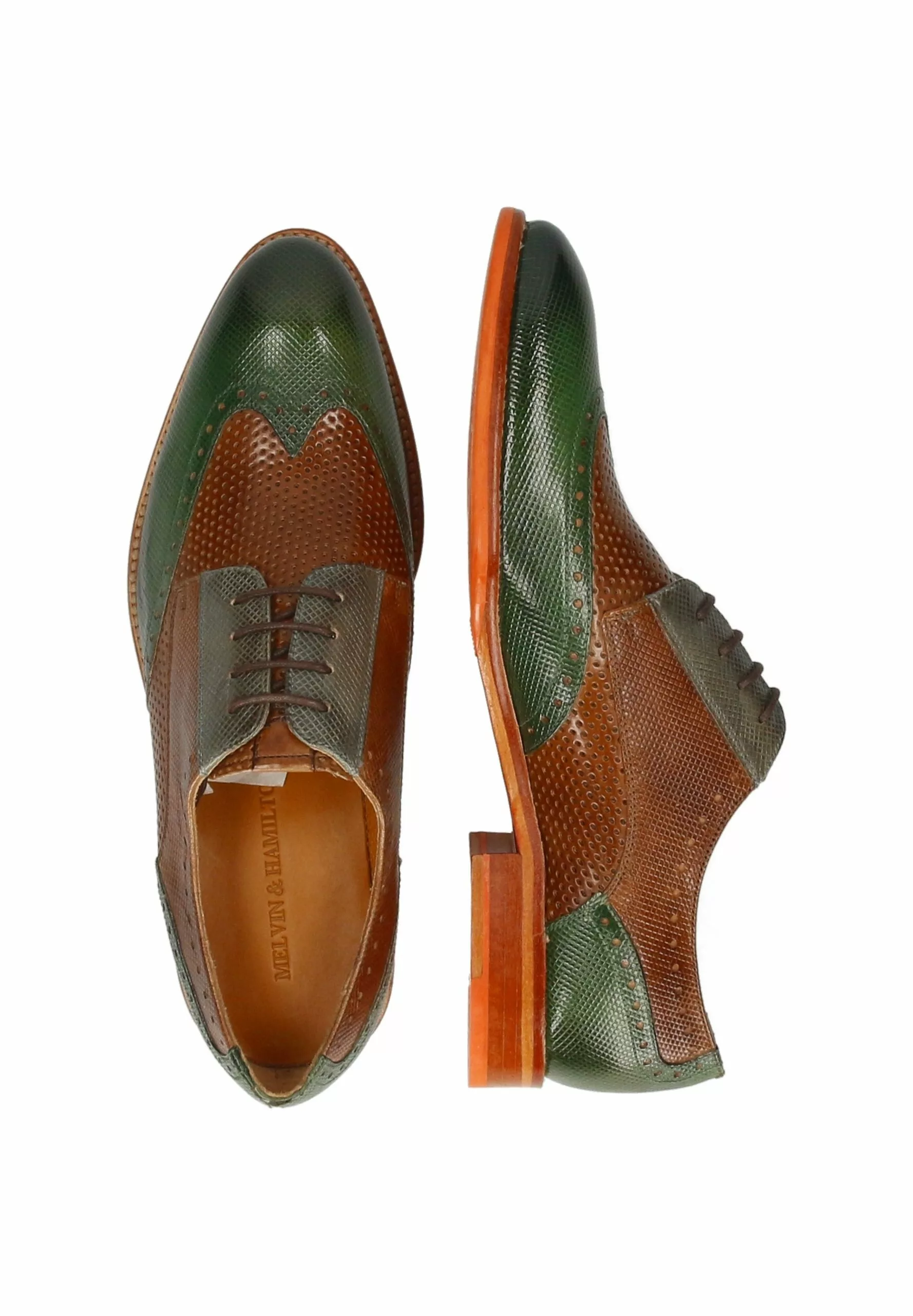 MELVIN & HAMILTON Bobby 1 Dice Prato Crust Perfo - Veterschoenen - Brown 3 MELVIN & HAMILTON Bobby 1 Dice Prato Crust Perfo - Veterschoenen - Brown - Afbeelding 2
